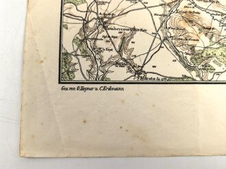 "Karte der Festung Verdun und Umgebung" Maße: x cm, geklebt