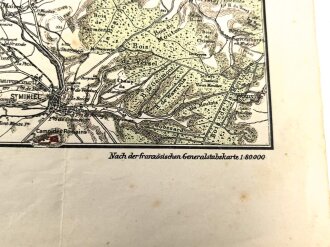 "Karte der Festung Verdun und Umgebung" Maße: x cm, geklebt