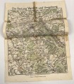 "Karte der Festung Verdun und Umgebung" Maße: x cm, geklebt