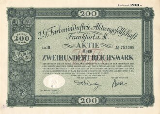 I. G. Farbenindustrie  Frankfurt "Aktie über 200 Reichsmark" 1925