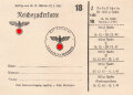 "Reichszuckerkarte" der Stadt Landsberg, gültig vom 16.12.1940 bis 12.1.1941, DIN A6