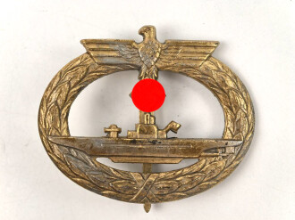 U-Boot Kriegsabzeichen , Zink vergoldet, ohne Herstellerbezeichnung