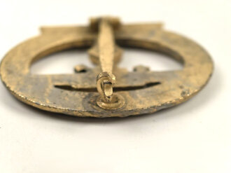 U-Boot Kriegsabzeichen , Zink vergoldet, ohne Herstellerbezeichnung