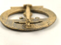U-Boot Kriegsabzeichen , Zink vergoldet, ohne Herstellerbezeichnung