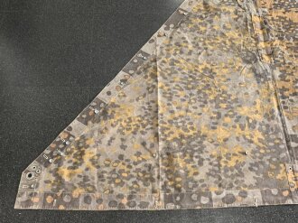 Waffen SS , Zeltbahn "Platane "Tarn, getragenes Stück mit Nummern "1" und "5" Hersteller "Warei Berlin"