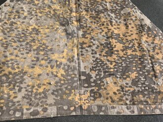 Waffen SS , Zeltbahn "Platane "Tarn, getragenes Stück mit Nummern "1" und "5" Hersteller "Warei Berlin"