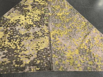 Waffen SS , Zeltbahn "Platane "Tarn, getragenes Stück mit Nummern "1" und "5" Hersteller "Warei Berlin"