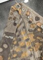 Waffen SS , Zeltbahn "Platane "Tarn, getragenes Stück mit Nummern "1" und "5" Hersteller "Warei Berlin"
