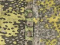 Waffen SS , Zeltbahn "Platane "Tarn, getragenes Stück mit Nummern "1" und "5" Hersteller "Warei Berlin"
