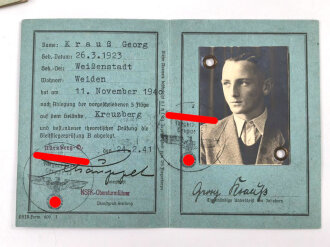 NS Fliegerkorps NSFK, Gruppe Ausweise eines Gleit- und Segelfliegers