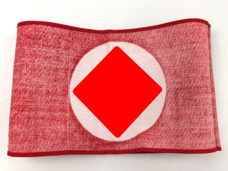 Armbinde für Angehörige von Parteiverbänden. Gedruckte Ausführung in sehr gutem Zustand