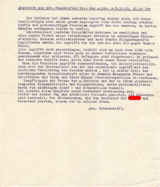 Heeresküstenartillerie, Papiernachlass eines Angehörigen in der Abteilung 928 , eingesetzt im Raum Leningrad mit 10,5 cm Kanonen tschechischer Bauart.