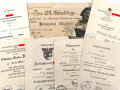 Satz Verleihungsurkunden für einen Panzergrenadier.
