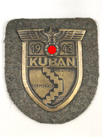 Kubanschild, Eisen bronziert, sehr guter Zustand