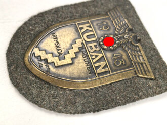 Kubanschild, Eisen bronziert, sehr guter Zustand