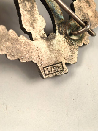 Infanteriesturmabzeichen in Silber, Hersteller L/51 für Wiedmann Frankfurt