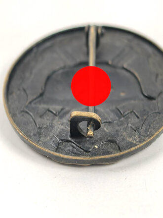 Verwundetenabzeichen schwarz, Buntmetall lackiert, , getragenes Stück