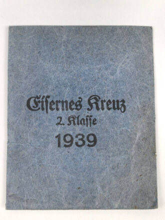 Eisernes Kreuz 2. Klasse 1939 , ungetragenes Stück, Band beiliegend, in Tüte von Franz Reischauer Oberstein / Nahe