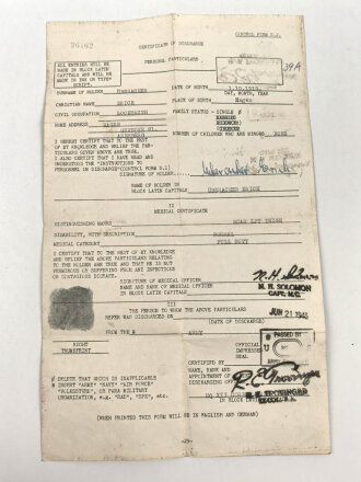 Wehrpaß Heer, eingestellt am 2.9.1940 bei schwere Artillerie Ersatz Abteilung 40 ( mot )