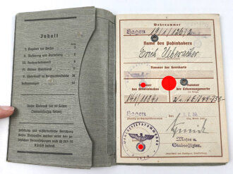 Wehrpaß Heer, eingestellt am 2.9.1940 bei schwere Artillerie Ersatz Abteilung 40 ( mot )