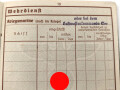 Wehrpaß Heer, eingestellt am 2.9.1940 bei schwere Artillerie Ersatz Abteilung 40 ( mot )