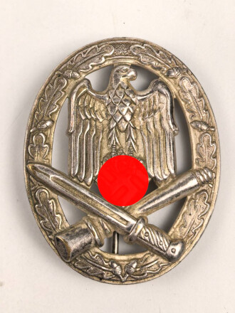 Allgemeines Sturmabzeichen, hohlgeprägtes Buntmetallstück von Otto Schickle in sehr gutem Zustand