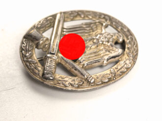 Allgemeines Sturmabzeichen, hohlgeprägtes Buntmetallstück von Otto Schickle in sehr gutem Zustand