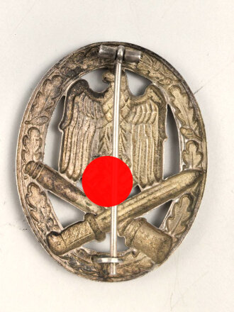 Allgemeines Sturmabzeichen, hohlgeprägtes Buntmetallstück von Otto Schickle in sehr gutem Zustand