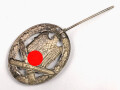 Allgemeines Sturmabzeichen, hohlgeprägtes Buntmetallstück von Otto Schickle in sehr gutem Zustand