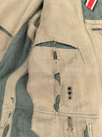 Heer, Feldbluse für Mannschaften Modell 1936. Stark getragenes Kammerstück, die Effekten neuzeitlich ergänzt