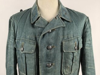 Feldbluse in Drillichmaterial. Heeresschnitt, aber eher...