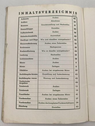 Instandsetzungs Anleitung VW Typ 82. DIN A5 mit 48 Seiten, angeschmutzt