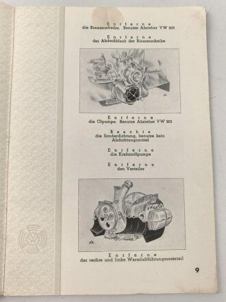 Instandsetzungs Anleitung VW Typ 82. DIN A5 mit 48 Seiten, angeschmutzt