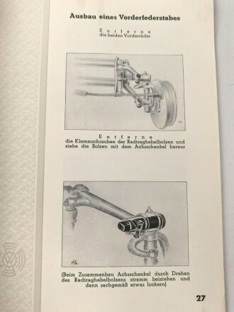 Instandsetzungs Anleitung VW Typ 82. DIN A5 mit 48 Seiten, angeschmutzt
