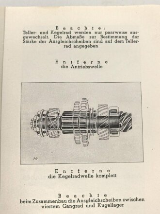 Instandsetzungs Anleitung VW Typ 82. DIN A5 mit 48 Seiten, angeschmutzt