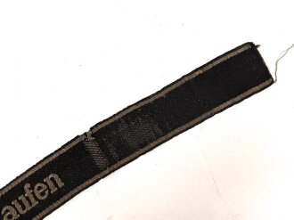 Waffen SS, Ärmelband für Mannschaften der 9. SS-Panzer-Division „Hohenstaufen“ . Stark getragenes Stück, Gesamtlänge knapp über 40cm
