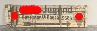 Gewaltiger Wegweiser Hitlerjugend Oberbann IV Oberhessen. Maße etwa 370 x 100cm. Originallack,  KEIN VERSAND