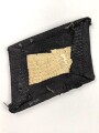 Waffen SS, einzelner Kragenspiegel für Unteroffiziere. Maschinengestickter Metallfaden, getragenes Stück