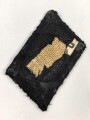 Waffen SS, einzelner Kragenspiegel für Unteroffiziere. Maschinengestickter Metallfaden, getragenes Stück