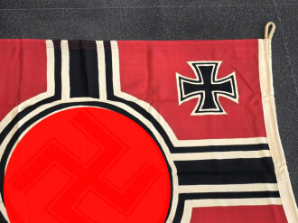 Kriegsmarine, Reichskriegsflagge 80 x 135cm, Markiert " LOH. Kr. Fl." Sehr guter Zustand