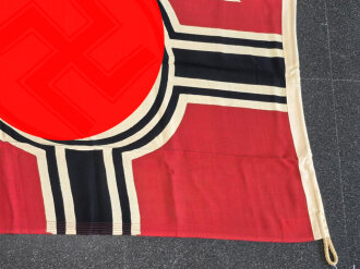 Kriegsmarine, Reichskriegsflagge 80 x 135cm, Markiert " LOH. Kr. Fl." Sehr guter Zustand