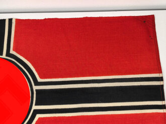 Kriegsmarine, Reichskriegsflagge 50 x 85cm, kleine Ausführung für U-Boote. Sehr guter Zustand