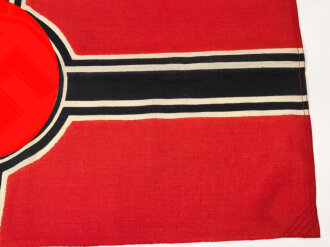 Kriegsmarine, Reichskriegsflagge 50 x 85cm, kleine Ausführung für U-Boote. Sehr guter Zustand