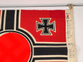 Kriegsmarine, Reichskriegsflagge 50 x 85cm, kleine Ausführung für U-Boote. Sehr guter Zustand