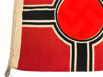 Kriegsmarine, Reichskriegsflagge 50 x 85cm, kleine Ausführung für U-Boote. Altersspuren