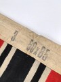 Kriegsmarine, Reichskriegsflagge 50 x 85cm, kleine Ausführung für U-Boote. Altersspuren