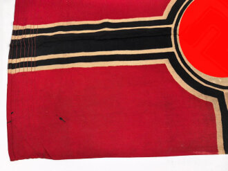 Kriegsmarine, Reichskriegsflagge 50 x 80cm, kleine Ausführung für U-Boote. Altersspuren