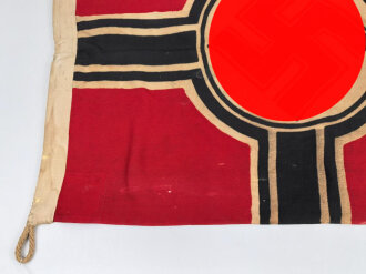 Kriegsmarine, Reichskriegsflagge 50 x 80cm, kleine Ausführung für U-Boote. Altersspuren