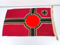 Kriegsmarine, Reichskriegsflagge 50 x 80cm, kleine Ausführung für U-Boote. Altersspuren