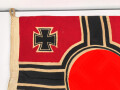 Kriegsmarine, Reichskriegsflagge 50 x 80cm, kleine Ausführung für U-Boote. Altersspuren